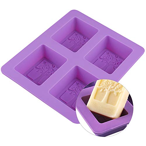 MHwan Molde de Jabón de Silicona Rectangular, Moldes de Silicona para Jabón, Molde de Jabón Hecho a Mano Molde de Silicona Rectangular Reutilizable para Pastel de Chocolate y Hacer su Propio Jabón