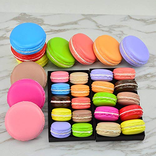 mi ji 1 PCS Portable Creativa Mini Macaron Shaped Box Almacenamiento Caramelo Organizador de la joyería de la píldora del envase del Caso Color al Azar para su casa