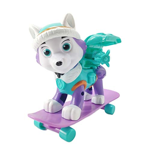 miaomiao Juguete de peluchePatinetas para Perros Cachorros La Nieve Se Puede Deformar Patrulla Canina PVC Muñeca Juguetes Figura De Acción Modelo Juguetes