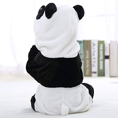 MICHLEY Bebé Ropa Mameluco Niños Niñas Pelele Pijama de Primavera y otoño Franela Traje de Animales Panda-90cm