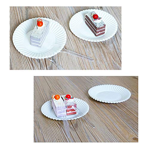 Mini Cucharas Plásticas 100 Piezas Desechable para Pastel Tarta Postre