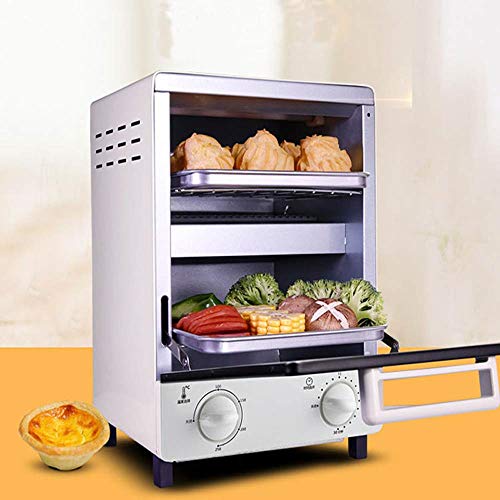 Mini Horno eléctrico vertical del horno microondas de alta calidad mini Tostadora eléctrica del hogar Máquina de hacer pan panadero multifunción,Negro