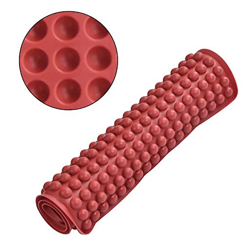 Mini Molde de Silicona para Galletas, Silicona Antiadherente de Grasa, Alfombrillas Estera para Hornear, para Almohadilla de Barbacoa, Asado, Pan y Carne para Reducir Calorías (Rojo)