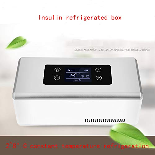 Mini PortáTil Insulina Caja Refrigerada, 2-8 ° C Refrigerador MéDico, Coche De Refrigerador Enfriador De FáRmaco, Adecuado para Viajes/InterferóN/Almacenamiento De Medicamentos