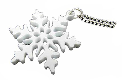 Miniblings Collar de Cadena del Copo de Nieve de 3 cm 45cm de Hielo en Escamas Flor de Navidad