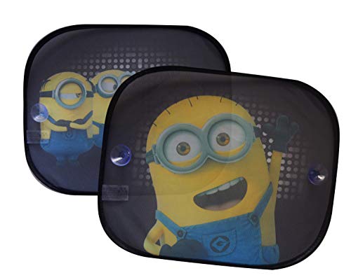 Minions MNSAA011 - Protecction solar para automoviles, juego de 2 unidades, Negro