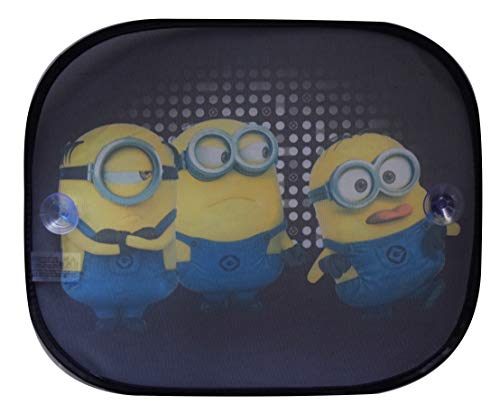 Minions MNSAA011 - Protecction solar para automoviles, juego de 2 unidades, Negro