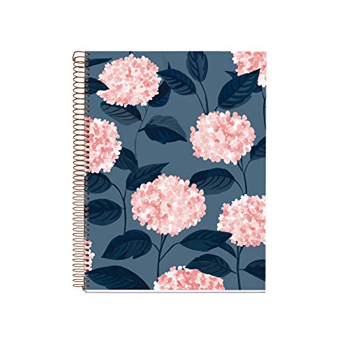 MIQUELRIUS 47981 - Cuaderno Espiral A4, tapa dura, 120 Hojas Cuadrícula Interior 4 Colores Hortensia