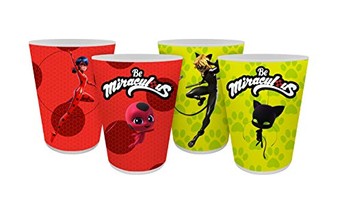 Miraculous 13011 Ladybug & Cat Noir - Juego de vasos (plástico)