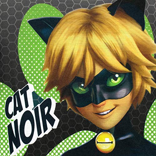 Miraculous Pijamas de Manga Corta para Niños Cat Noir Verde 10-11 Años