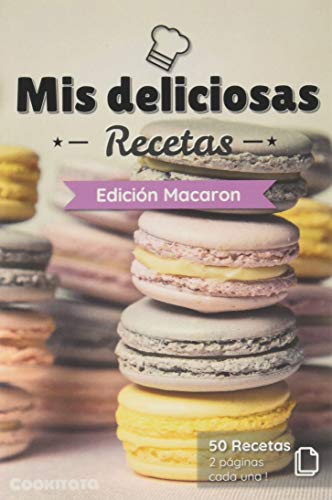 Mis deliciosas Recetas - Edición Macaron: Libro de recetas para ser completado y personalizado | 50 recetas | 2 páginas cada una