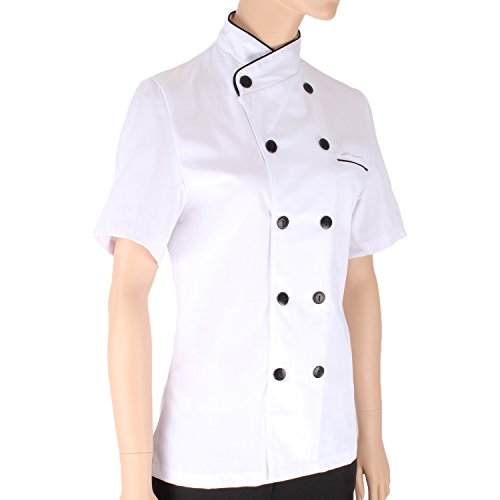 MISEMIYA - Chaquetas Chef Uniforme COCINERA MARMINTÓN SOLLASTRE GUISANDERO ADOBADOR Salsero- Ref.8441 - S, Blanco