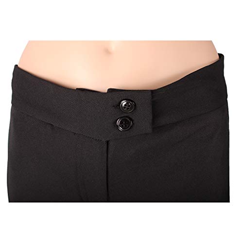 MISEMIYA - PANTALÓN Camarera Barista COCTELERA PANTALÓN Chino Ref-837-44, Negro