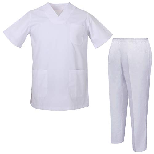 MISEMIYA - Pijams Sanitarios Unisex Uniformes Sanitarios Uniformes Médicos 817-8312 - XL, Casaca Sanitarios 817-2 Blanco