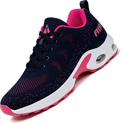 Mishansha Air Zapatillas de Deportes Mujer Ligeros Zapatos de Correr Femenino Antideslizante Calzado Gimnasio Sneakers Fitness Rosa, Gr.39 EU