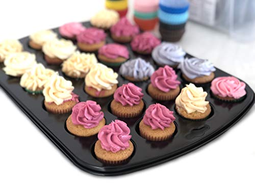 Miss Bakery's House® - Mini moldes para magdalenas - papel - estándar - Ø 32 mm x 20 mm - rojo - 200 piezas