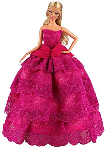 Miunana 1 Princesa Elegante Vestido de Noche Novia Vestir Boda Ropa de Fiesta para 11.5 Pulgadas 28 -30 CM Muñeca