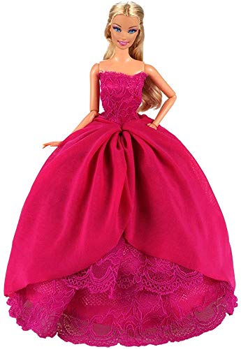 Miunana 1 Princesa Elegante Vestido de Noche Novia Vestir Boda Ropa de Fiesta para 11.5 Pulgadas 28 -30 CM Muñeca