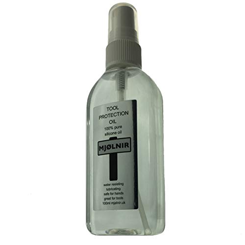 Mjolnir - Spray de aceite de silicona pura, 100 ml, 100% aceite de silicona sin aditivos, viscosidad pulverizable