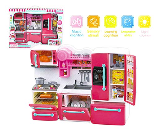 ML Cocina de Juguete para niños y niñas Set Juego cocinita Infantil 3 Años Juego de Imitación Mini Kitchen