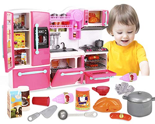 ML Cocina de Juguete para niños y niñas Set Juego cocinita Infantil 3 Años Juego de Imitación Mini Kitchen