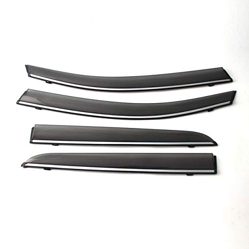 mlzaq Deflectores de Ventanas Laterales for Mitsubishi ASX 2010 2011 2012 2013 2014 2015 2016 2017 2018 2019 Negro Lluvia Guardia del Sol Vent (Color : Chrome Strip)