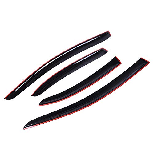 mlzaq Ventana Weathershields 4PCS / Set Negro del Visera del Coche for Mitsubishi Lancer 2007-2019 Ventana de Sun Visor Lluvia Guardia Vent