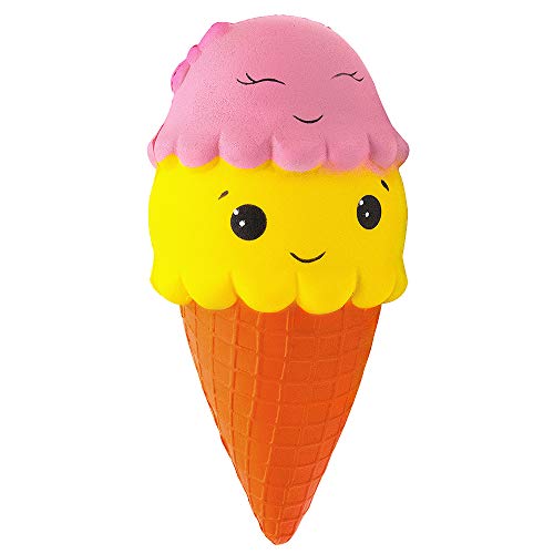 MMTX Lento Levantamiento Squishies Toys, Super Soft Cut Squeeze Toys Kawaii Cake Helado perfumado Squishy Jumbo Stress Relief Descompresión de Regalo para niñas Niños (Helado)