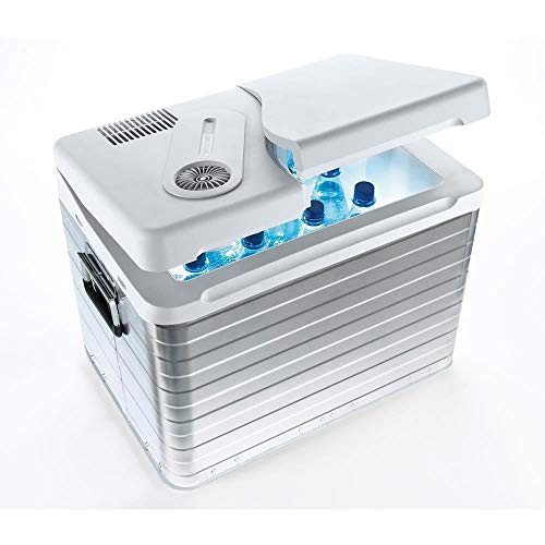 Mobicool Q40 AC/DC - Nevera termoeléctrica portátil, conexiones 12 / 230 V, 39 litros de capacidad, color aluminio