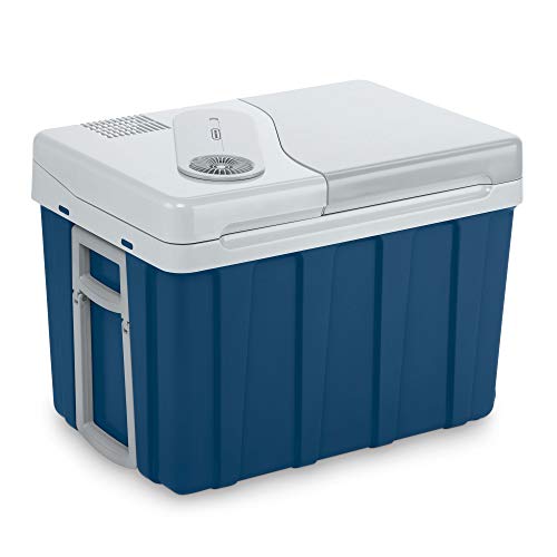 Mobicool W40 AC/DC - Nevera termoeléctrica portátil, conexiones 12 V/230 V, 39 litros de capacidad, Azul/Gris