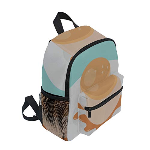 Mochila Cute Kids Backpack Pudding Flan de Caramelo Postre Comida Niños Bolsa Mochila para niños Mochila Mochila Escolar