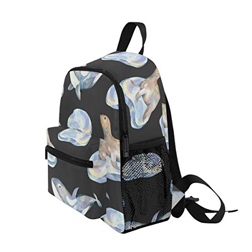 Mochila duradera para niños pequeños Sellos de hielo Floes Ballenas Niños Mochila para 1-6 Años Niños Niñas Niños