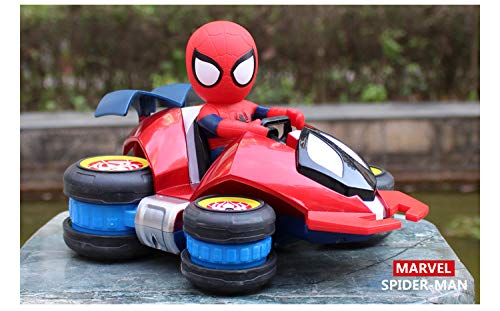 MODELTRONIC Coche RC superhéroes de Spiderman Giratorio Drifting Stunt Car 360º Marvel Oficial 2.4Ghz antivuelco M033