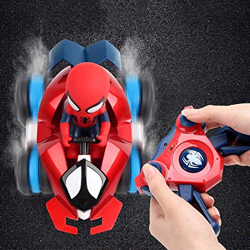 MODELTRONIC Coche RC superhéroes de Spiderman Giratorio Drifting Stunt Car 360º Marvel Oficial 2.4Ghz antivuelco M033