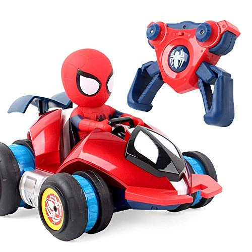 MODELTRONIC Coche RC superhéroes de Spiderman Giratorio Drifting Stunt Car 360º Marvel Oficial 2.4Ghz antivuelco M033