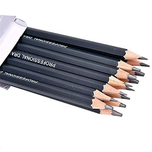 Moent Herramienta de Pintura Art Sketch 14PC 6H-12B Professinal Sketch Art Drawing Pencil Sketching Pencil Office & Stationery