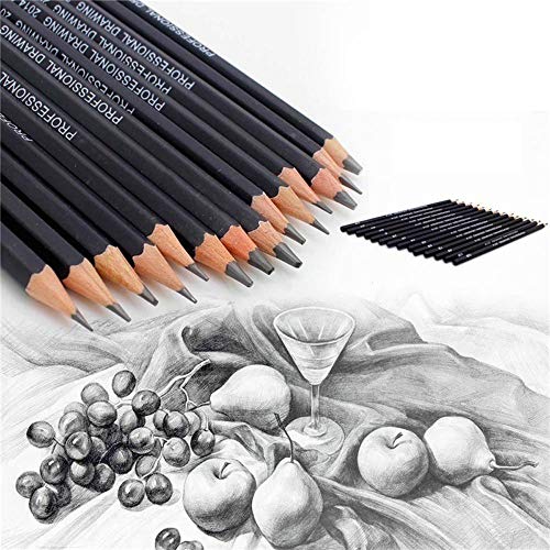 Moent Herramienta de Pintura Art Sketch 14PC 6H-12B Professinal Sketch Art Drawing Pencil Sketching Pencil Office & Stationery