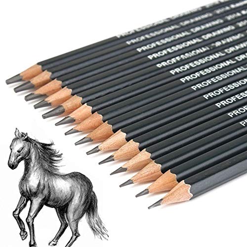 Moent Herramienta de Pintura Art Sketch 14PC 6H-12B Professinal Sketch Art Drawing Pencil Sketching Pencil Office & Stationery