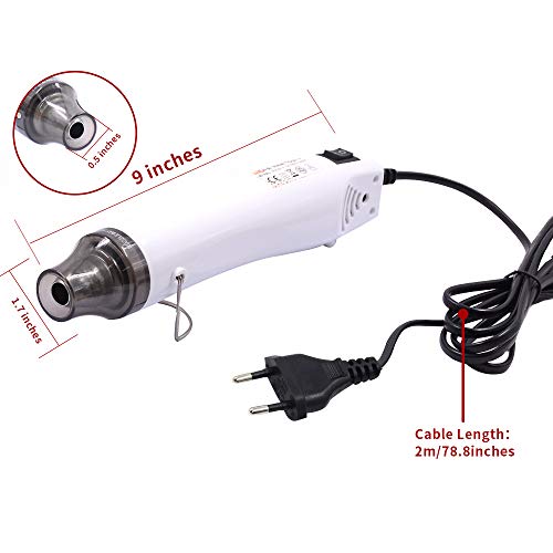 Mofa Mini pistola de aire caliente eléctrica 300 W Mini Shrink Heat Tool Embossing Heat Tool Mini pistola de aire caliente DIY herramienta