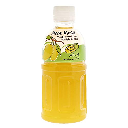 Mogu Mogu - Bebida Con Sabor A Mango Con Topping De Gelatina Para Masticar Sin Parar 320Ml