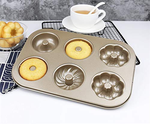 Molde de acero al carbono para hornear galletas con forma de donut antiadherente, ideal para hacer galletas y tartas