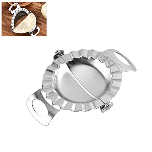 Molde De Ravioles De Acero Inoxidable Molde para Envolver Empanadillas Pierogie Pie Pastel De Prensado Masa Prensadora De Cortador Gadgets De Cocina (Plata/XXL)