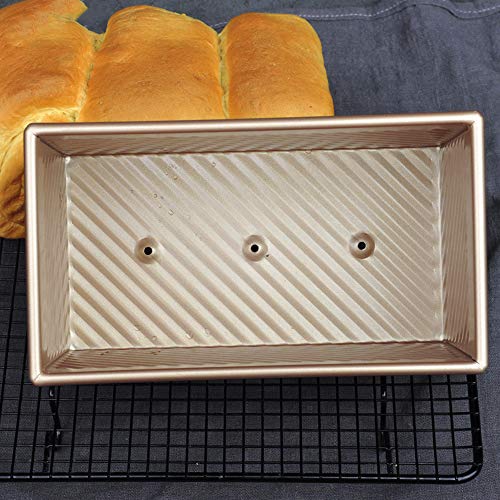 Molde para Pan con Tapa, Molde para tostar Pan de Acero al Carbono Antiadherente para Hornear, Molde para Pan Moldeado con Tapa para Hornear Antiadherente Pullman