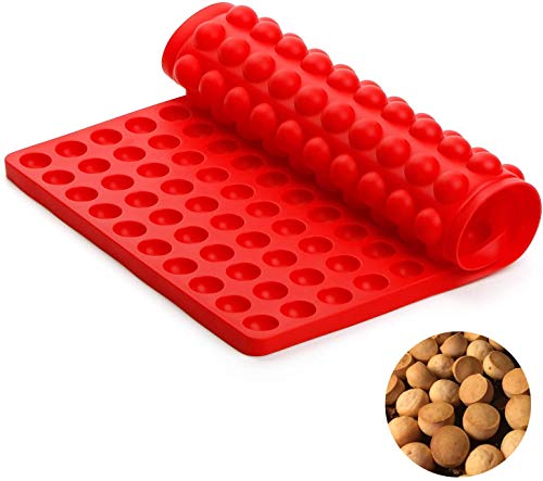 Molde redondo de silicona de 140 cavidades pequeñas semicírculo de chocolate para golosinas de perros molde semiesférico para caramelos para ganache