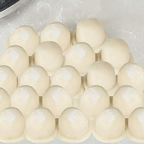 Moldeador de ravioles de plástico de 19 agujeros, moldeador de bolas de masa, moldeador de ravioles de pastel de bolas de masa Pelmeni, herramienta de pastelería para hornear, liviano, blanco