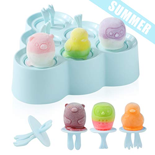 Moldes Helados Silicona, Mini Moldes para Helados Sin BPA, Poleras Helado Bebe, Moldes Polos Niños, Ice Cream Mold, Ice Lolly Moulds, Linda Molde para Hacer Helados Caseros