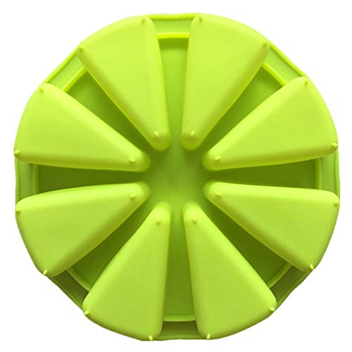 Moldes para Hornear Silicona de Cavidad Triangular, Sartenes Antiadherentes Redondas Molde para Pasteles Molde para Pan (Color : Verde)