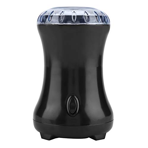 Molinillo de café, Mini molinillo de café para el hogar Molino de café sin ruido Especias de pimienta Máquina de molienda de nueces de hierba Diseño One Touch (enchufe de la UE 220-240V)(Negro)