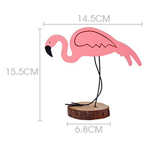 Momangel Flamencos De Madera con Estilo Adornos NóRdicos Lindas ArtesaníAs De Madera Decoraciones Caseras C