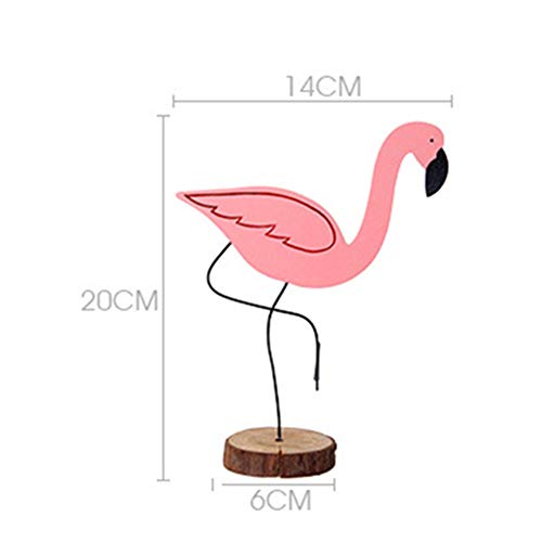 Momangel Flamencos De Madera con Estilo Adornos NóRdicos Lindas ArtesaníAs De Madera Decoraciones Caseras C